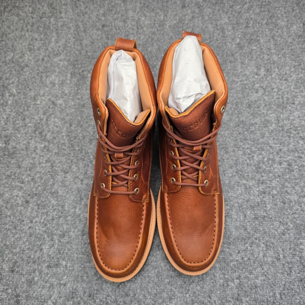 Tecovas The Rugged Moc Boots Saddle WP Cowhide Men's 11 D Brown Leather - Picture 3 of 9